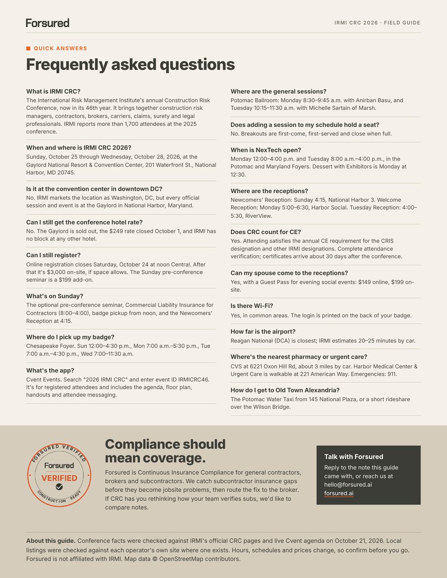Page 7: Frequently asked questions about CRC 2026